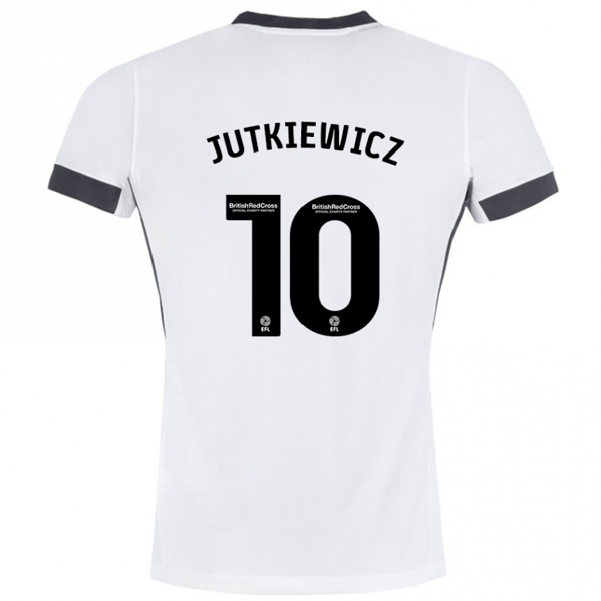 Niño Fútbol Camiseta Lukas Jutkiewicz #10 Blanco Negro 2ª Equipación 2024/25 México