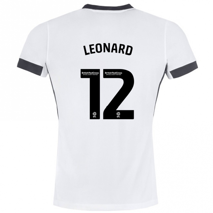 Niño Fútbol Camiseta Marc Leonard #12 Blanco Negro 2ª Equipación 2024/25 México