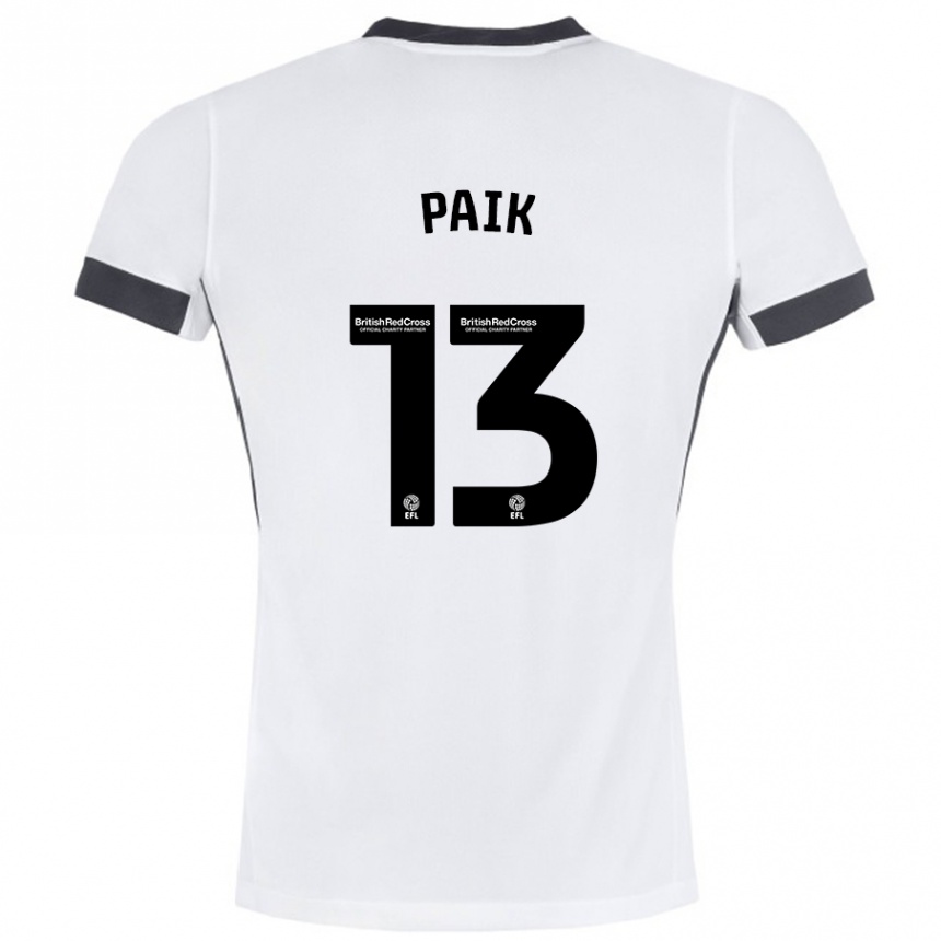 Niño Fútbol Camiseta Seung-Ho Paik #13 Blanco Negro 2ª Equipación 2024/25 México