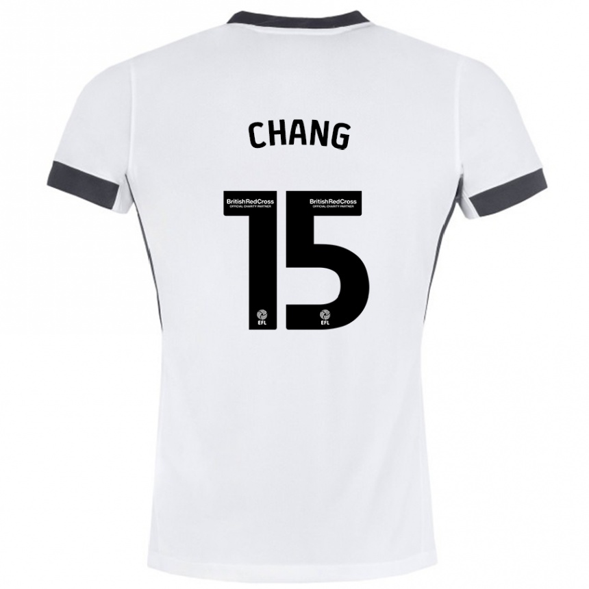 Niño Fútbol Camiseta Alfie Chang #15 Blanco Negro 2ª Equipación 2024/25 México