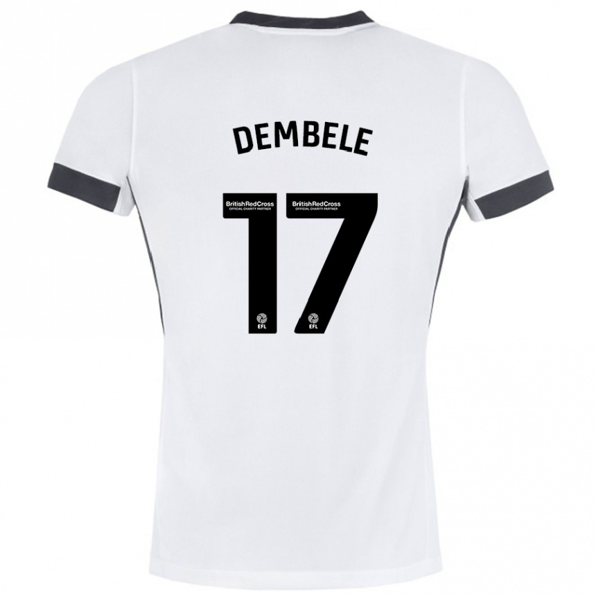 Niño Fútbol Camiseta Siriki Dembélé #17 Blanco Negro 2ª Equipación 2024/25 México