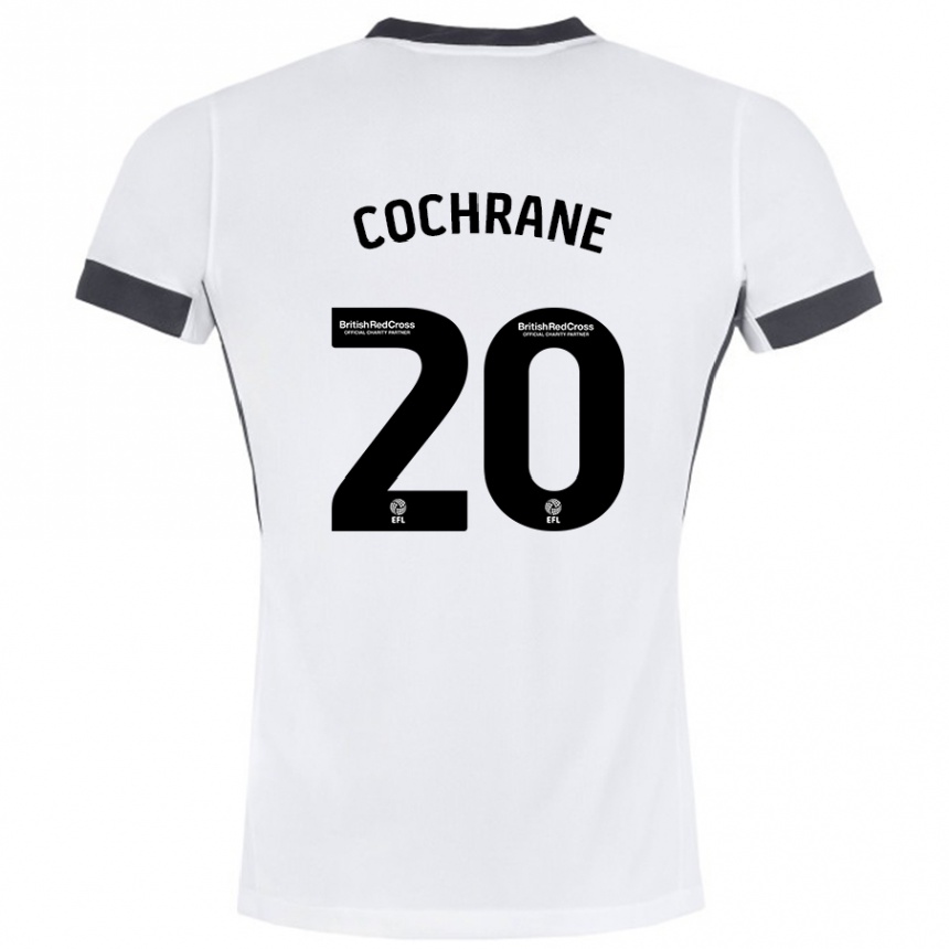 Niño Fútbol Camiseta Alex Cochrane #20 Blanco Negro 2ª Equipación 2024/25 México