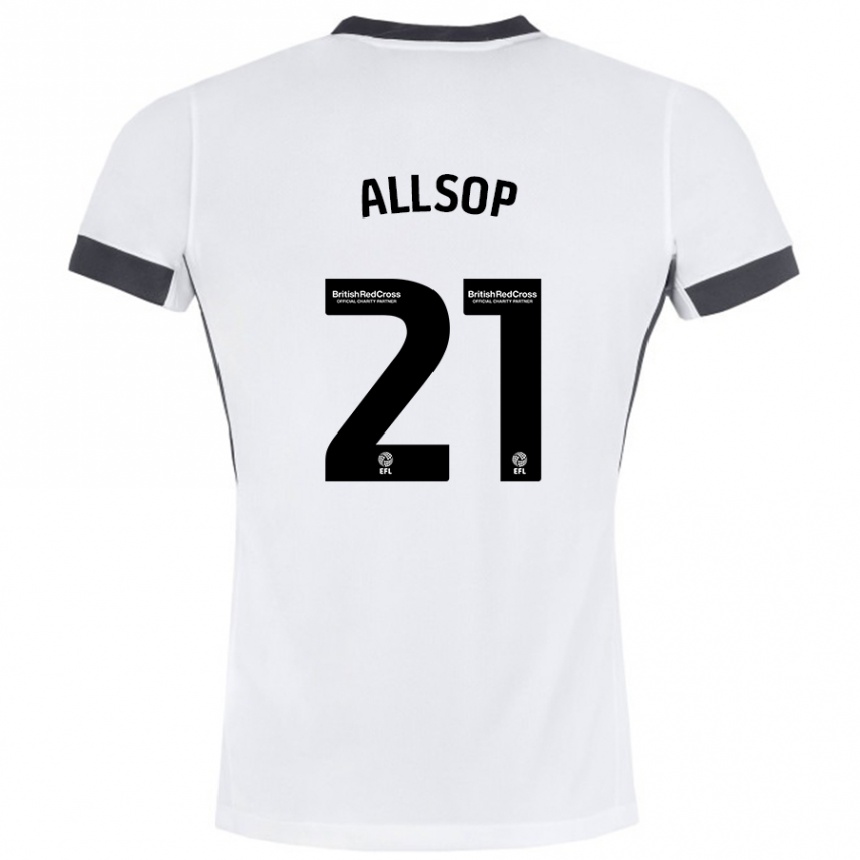 Niño Fútbol Camiseta Ryan Allsop #21 Blanco Negro 2ª Equipación 2024/25 México