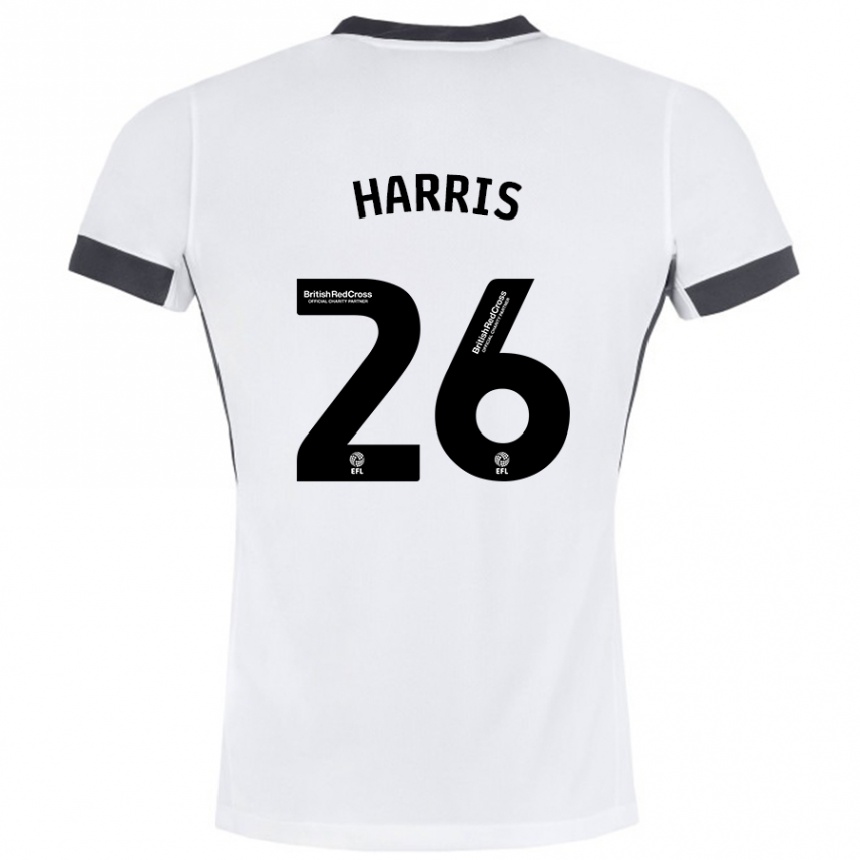 Niño Fútbol Camiseta Luke Harris #26 Blanco Negro 2ª Equipación 2024/25 México