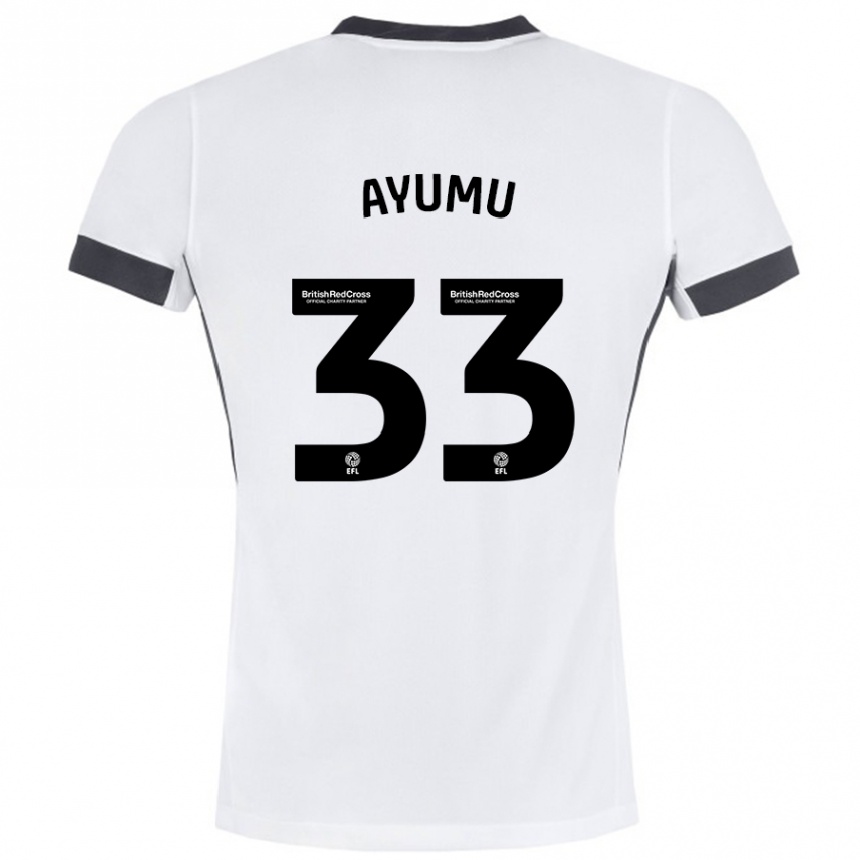 Niño Fútbol Camiseta Ayumu Yokoyama #33 Blanco Negro 2ª Equipación 2024/25 México