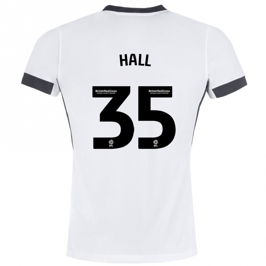 Niño Fútbol Camiseta George Hall #35 Blanco Negro 2ª Equipación 2024/25 México