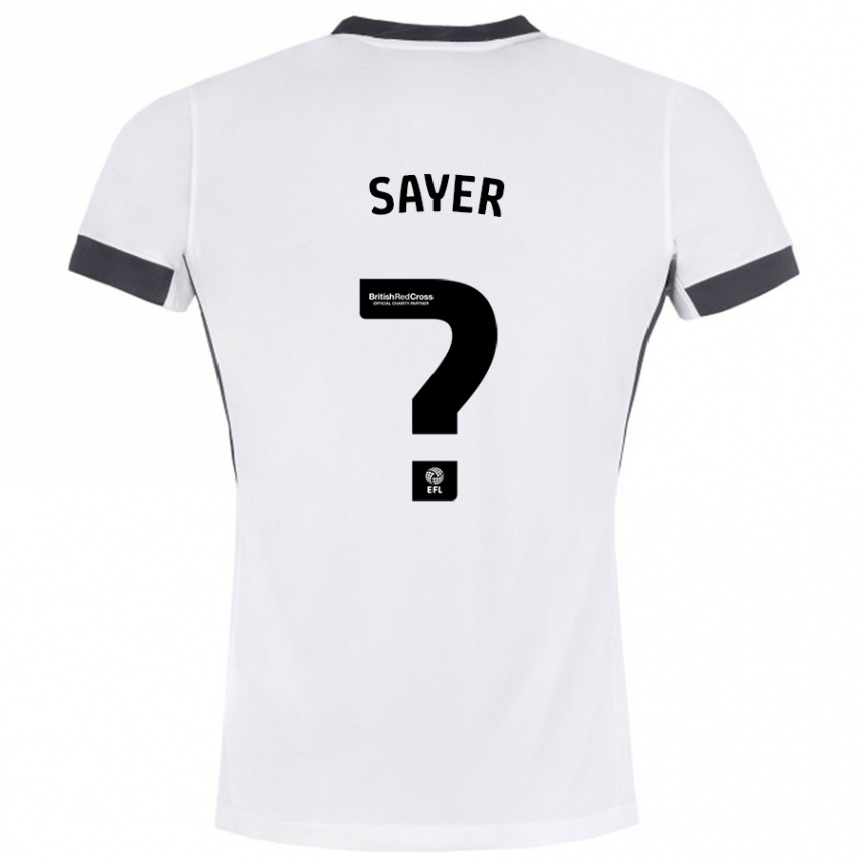 Niño Fútbol Camiseta Olly Sayer #0 Blanco Negro 2ª Equipación 2024/25 México