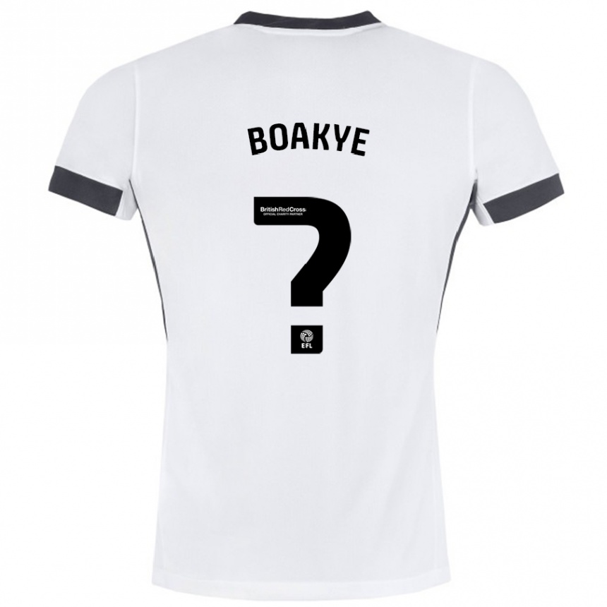 Niño Fútbol Camiseta Godfred Boakye #0 Blanco Negro 2ª Equipación 2024/25 México