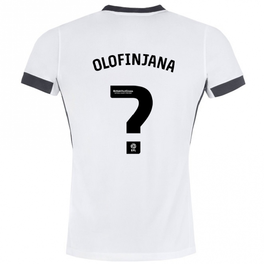 Niño Fútbol Camiseta Femi Olofinjana #0 Blanco Negro 2ª Equipación 2024/25 México