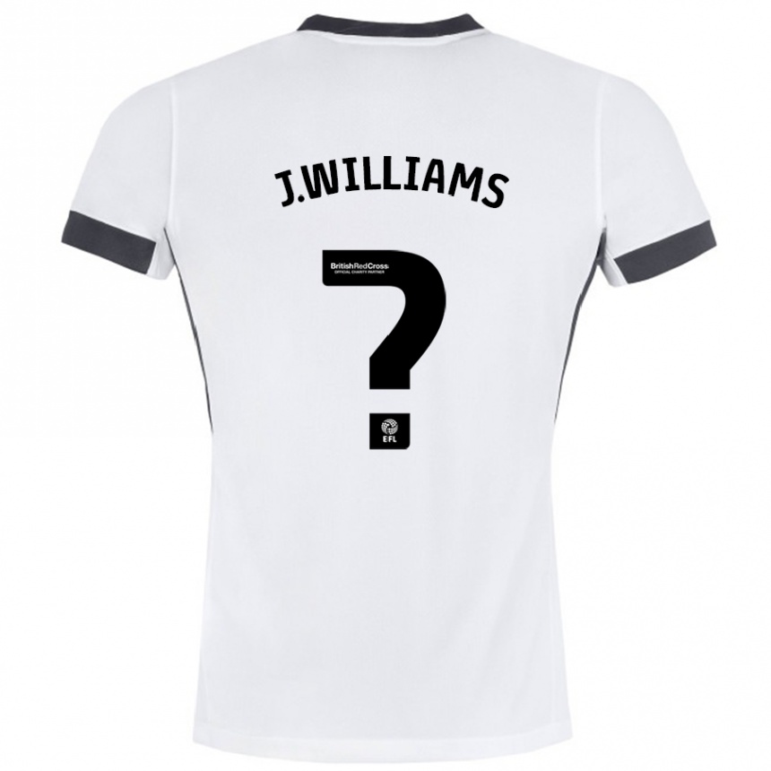 Niño Fútbol Camiseta Josh Williams #0 Blanco Negro 2ª Equipación 2024/25 México