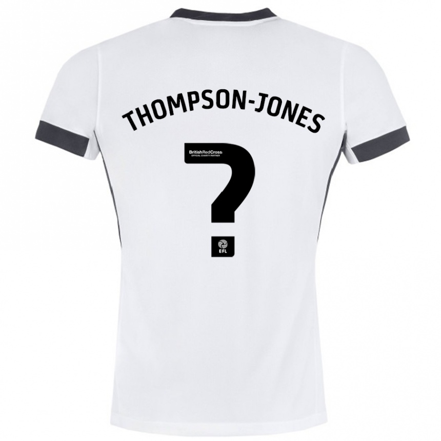 Niño Fútbol Camiseta Riquelme Thompson-Jones #0 Blanco Negro 2ª Equipación 2024/25 México