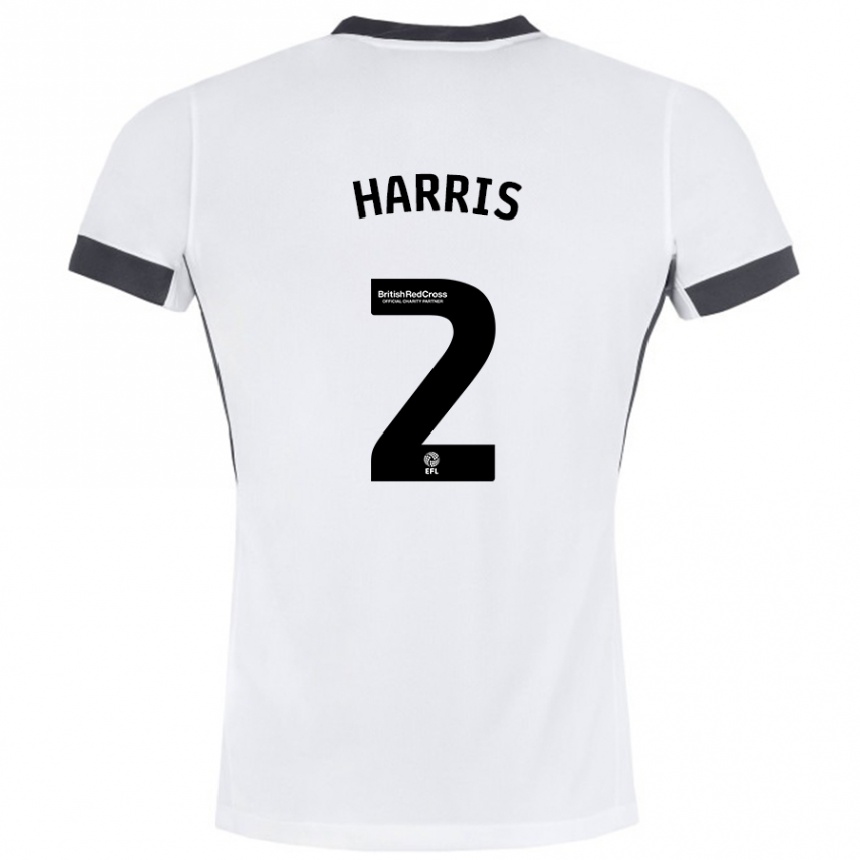 Niño Fútbol Camiseta Martha Harris #2 Blanco Negro 2ª Equipación 2024/25 México