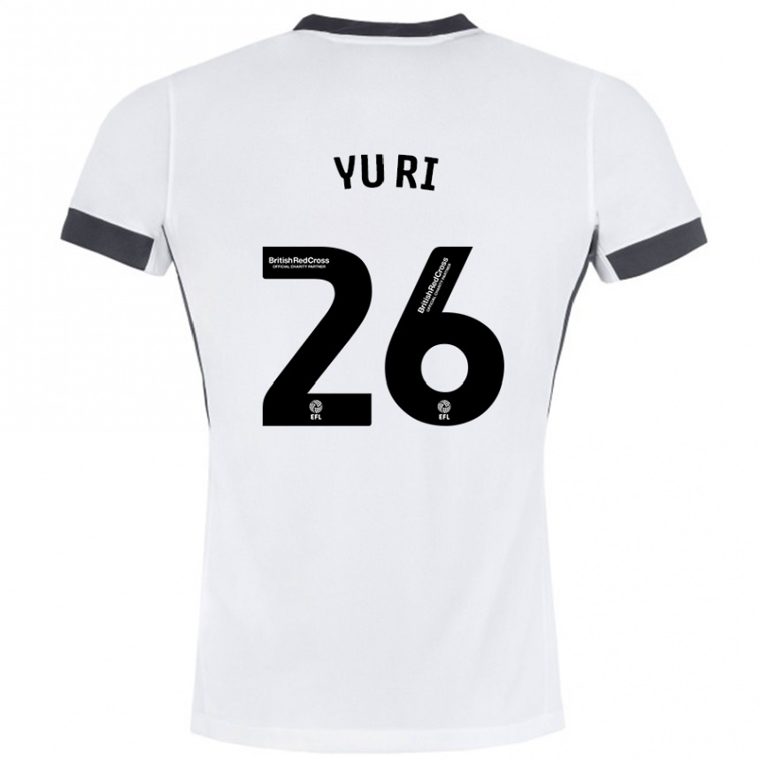 Niño Fútbol Camiseta Choe Yu-Ri #26 Blanco Negro 2ª Equipación 2024/25 México