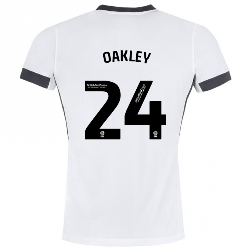 Niño Fútbol Camiseta Marcel Oakley #24 Blanco Negro 2ª Equipación 2024/25 México