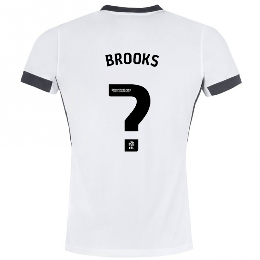 Niño Fútbol Camiseta Kobi Brooks #0 Blanco Negro 2ª Equipación 2024/25 México