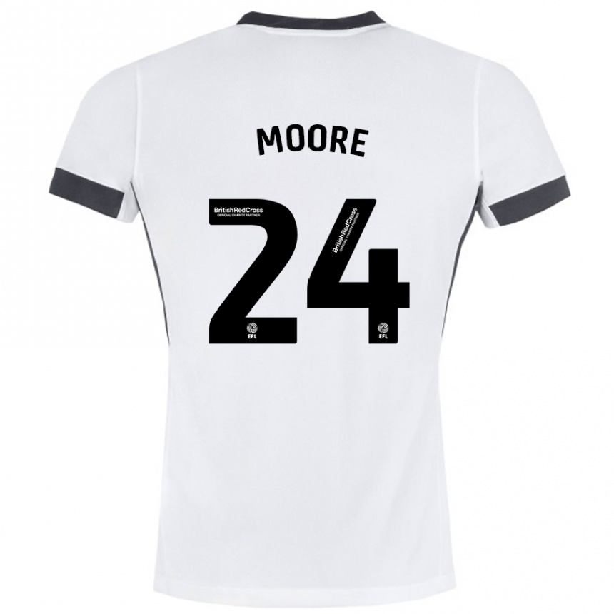 Niño Fútbol Camiseta Jade Ellis Moore #24 Blanco Negro 2ª Equipación 2024/25 México