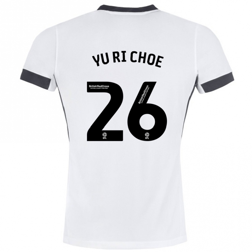 Niño Fútbol Camiseta Yu-Ri Choe #26 Blanco Negro 2ª Equipación 2024/25 México