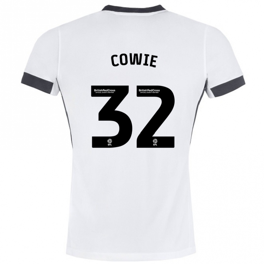 Niño Fútbol Camiseta Abbie Cowie #32 Blanco Negro 2ª Equipación 2024/25 México