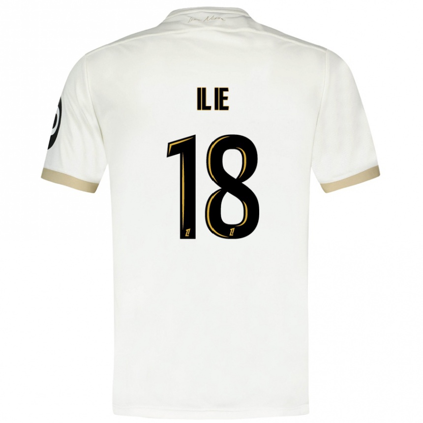 Niño Fútbol Camiseta Rareș Ilie #18 Blanco Dorado 2ª Equipación 2024/25 México