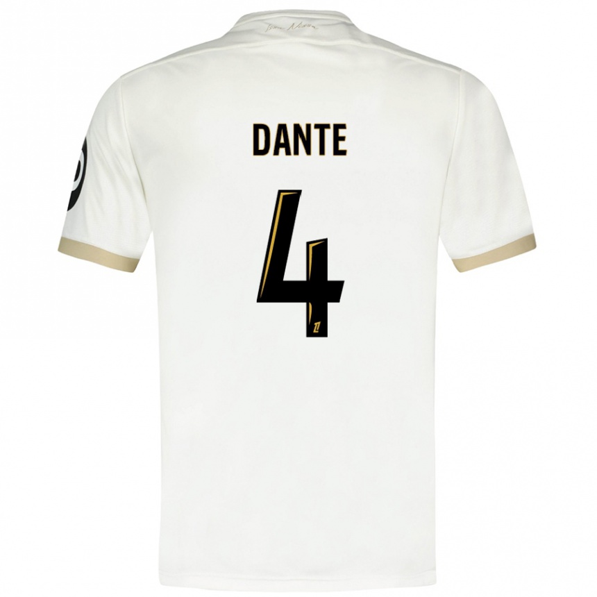 Niño Fútbol Camiseta Dante #4 Blanco Dorado 2ª Equipación 2024/25 México