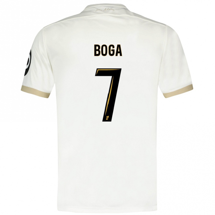 Niño Fútbol Camiseta Jérémie Boga #7 Blanco Dorado 2ª Equipación 2024/25 México