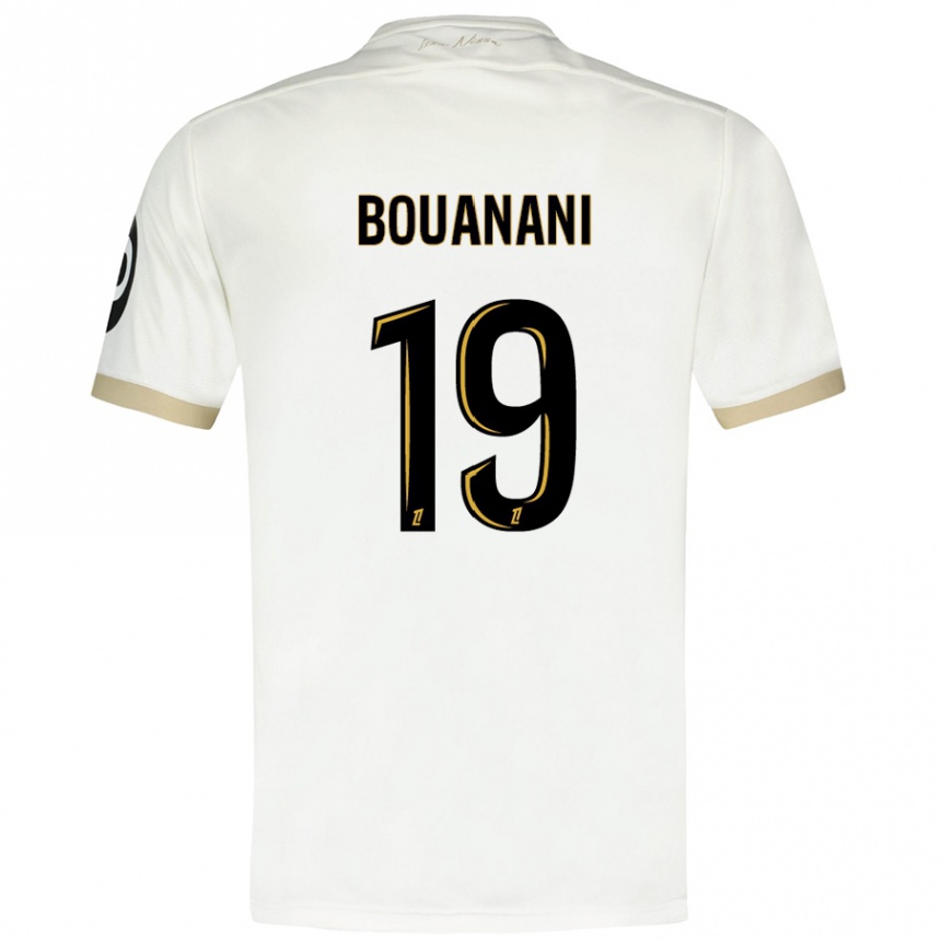 Niño Fútbol Camiseta Badredine Bouanani #19 Blanco Dorado 2ª Equipación 2024/25 México