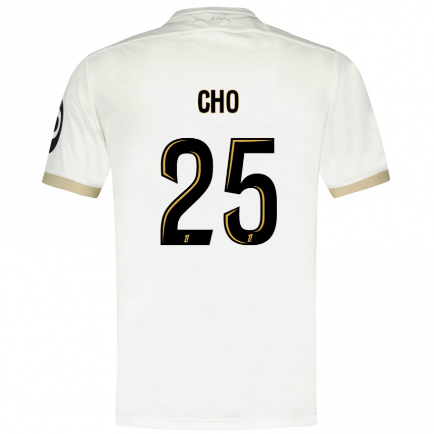 Niño Fútbol Camiseta Mohamed-Ali Cho #25 Blanco Dorado 2ª Equipación 2024/25 México