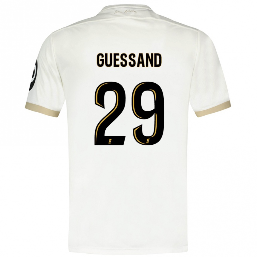 Niño Fútbol Camiseta Evann Guessand #29 Blanco Dorado 2ª Equipación 2024/25 México