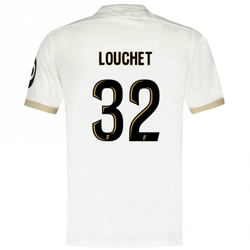 Niño Fútbol Camiseta Tom Louchet #32 Blanco Dorado 2ª Equipación 2024/25 México