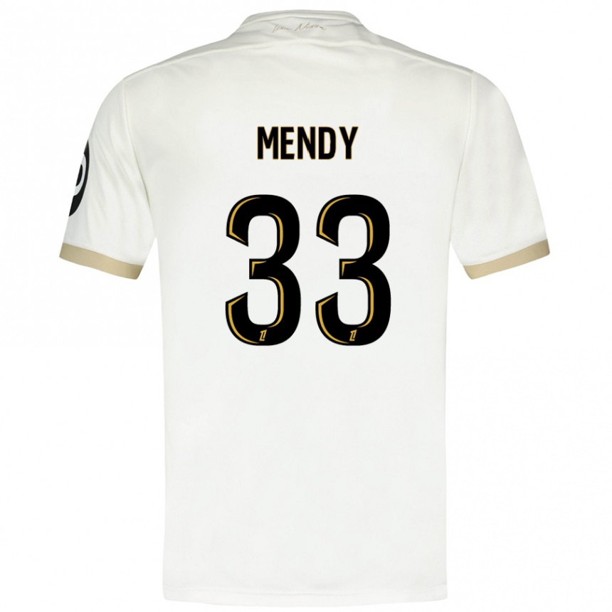 Niño Fútbol Camiseta Antoine Mendy #33 Blanco Dorado 2ª Equipación 2024/25 México