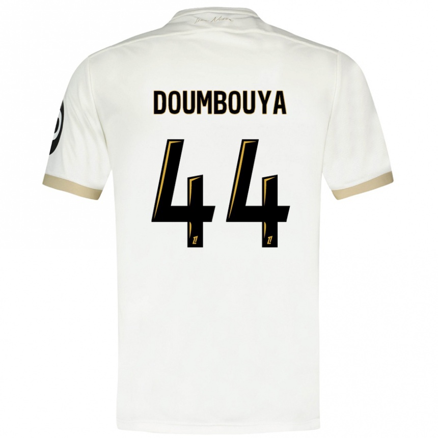 Niño Fútbol Camiseta Amidou Doumbouya #44 Blanco Dorado 2ª Equipación 2024/25 México