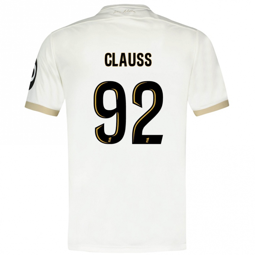 Niño Fútbol Camiseta Jonathan Clauss #92 Blanco Dorado 2ª Equipación 2024/25 México