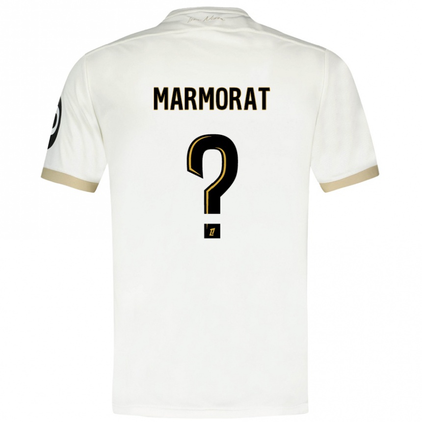 Niño Fútbol Camiseta Mathéo Marmorat #0 Blanco Dorado 2ª Equipación 2024/25 México