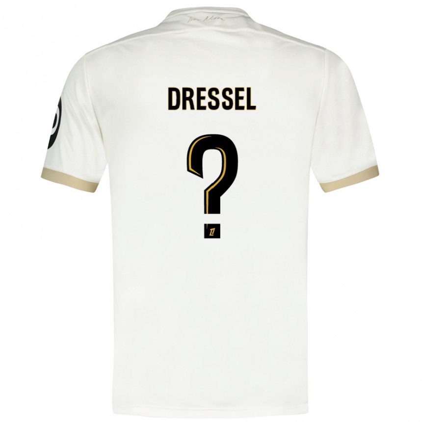 Niño Fútbol Camiseta Charlie Dressel #0 Blanco Dorado 2ª Equipación 2024/25 México