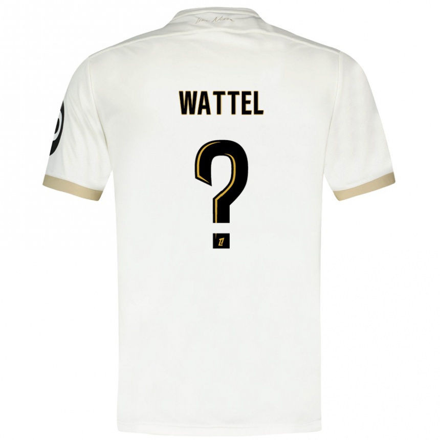 Niño Fútbol Camiseta Sami Wattel #0 Blanco Dorado 2ª Equipación 2024/25 México