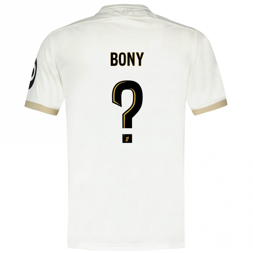 Niño Fútbol Camiseta Geoffroy Bony #0 Blanco Dorado 2ª Equipación 2024/25 México