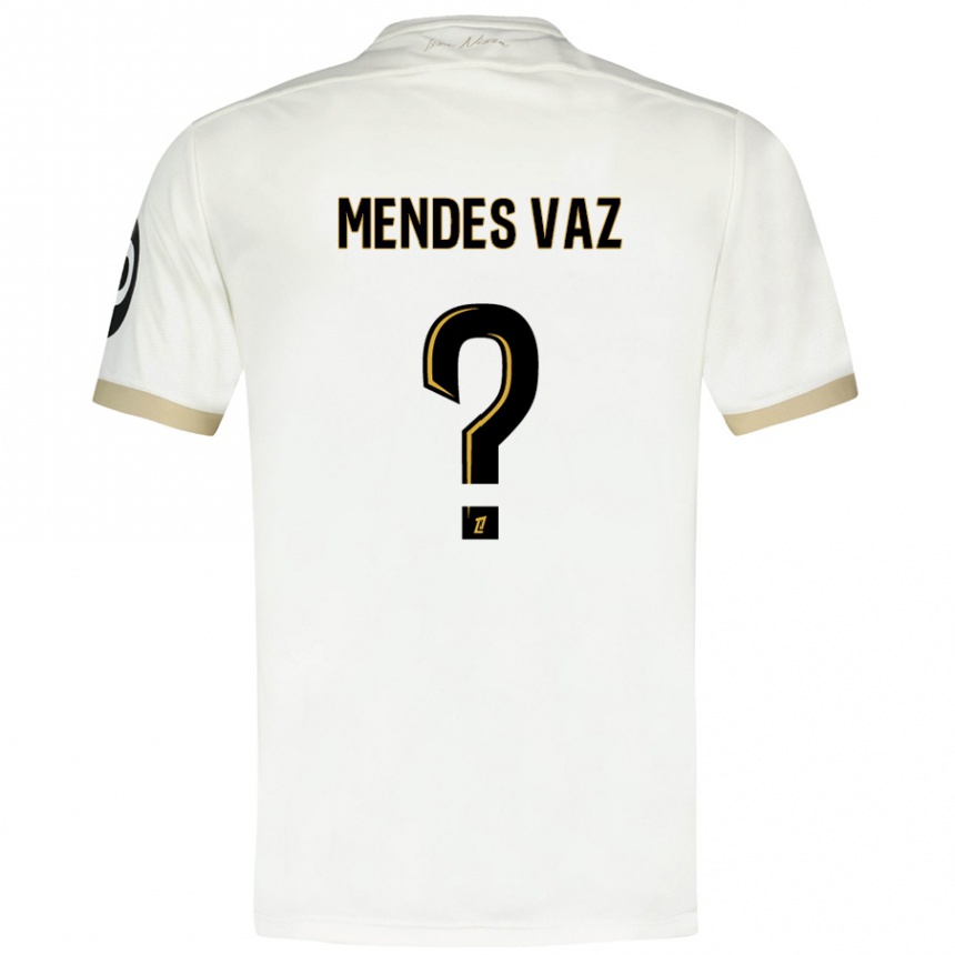 Niño Fútbol Camiseta Hernâni Mendes Vaz #0 Blanco Dorado 2ª Equipación 2024/25 México