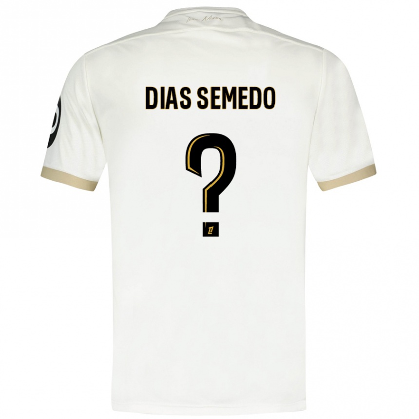 Niño Fútbol Camiseta Samuel Dias Semedo #0 Blanco Dorado 2ª Equipación 2024/25 México