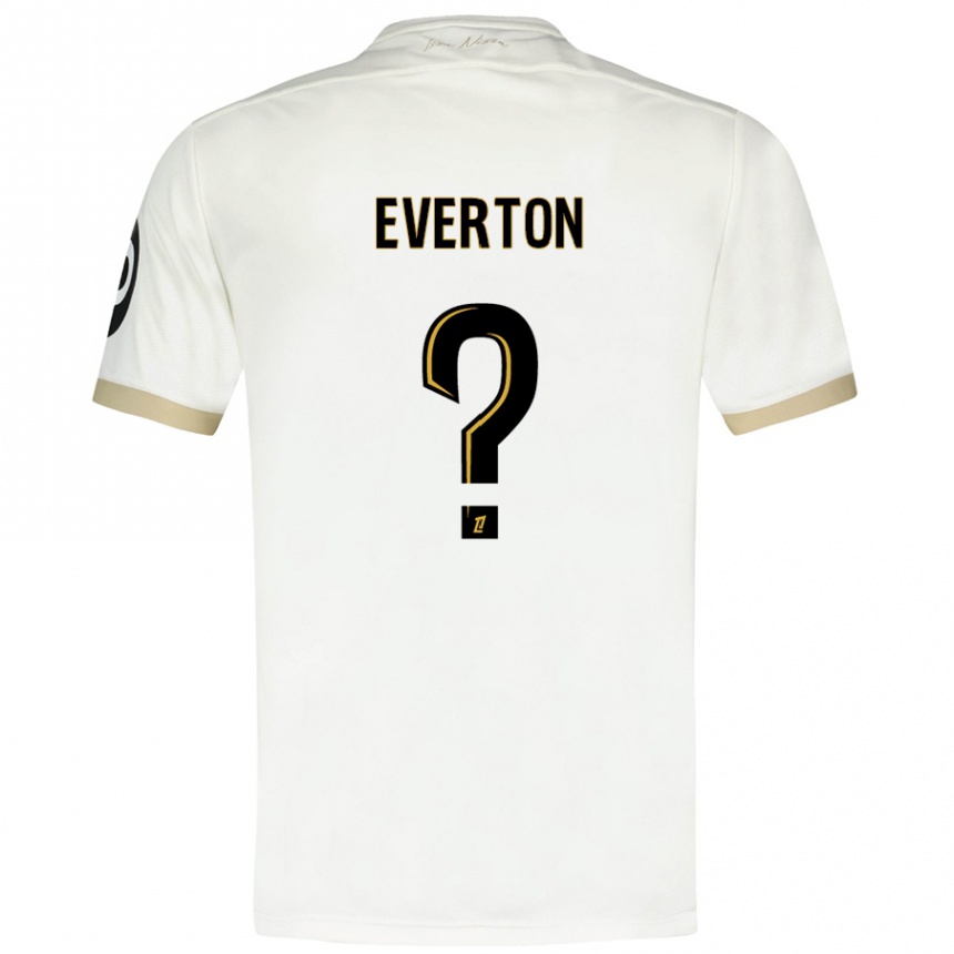 Niño Fútbol Camiseta Everton #0 Blanco Dorado 2ª Equipación 2024/25 México