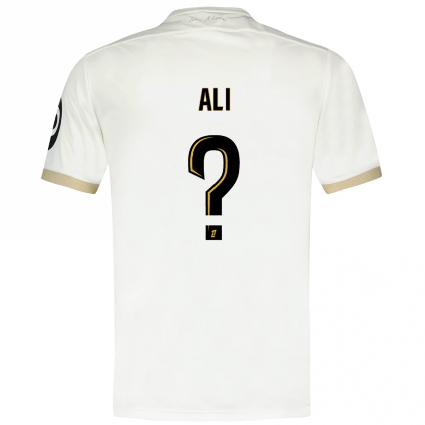 Niño Fútbol Camiseta Kéfren Ali #0 Blanco Dorado 2ª Equipación 2024/25 México