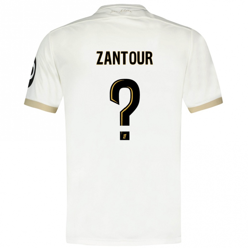 Niño Fútbol Camiseta Ishaq Zantour #0 Blanco Dorado 2ª Equipación 2024/25 México