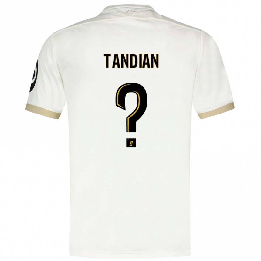 Niño Fútbol Camiseta Elage Tandian #0 Blanco Dorado 2ª Equipación 2024/25 México