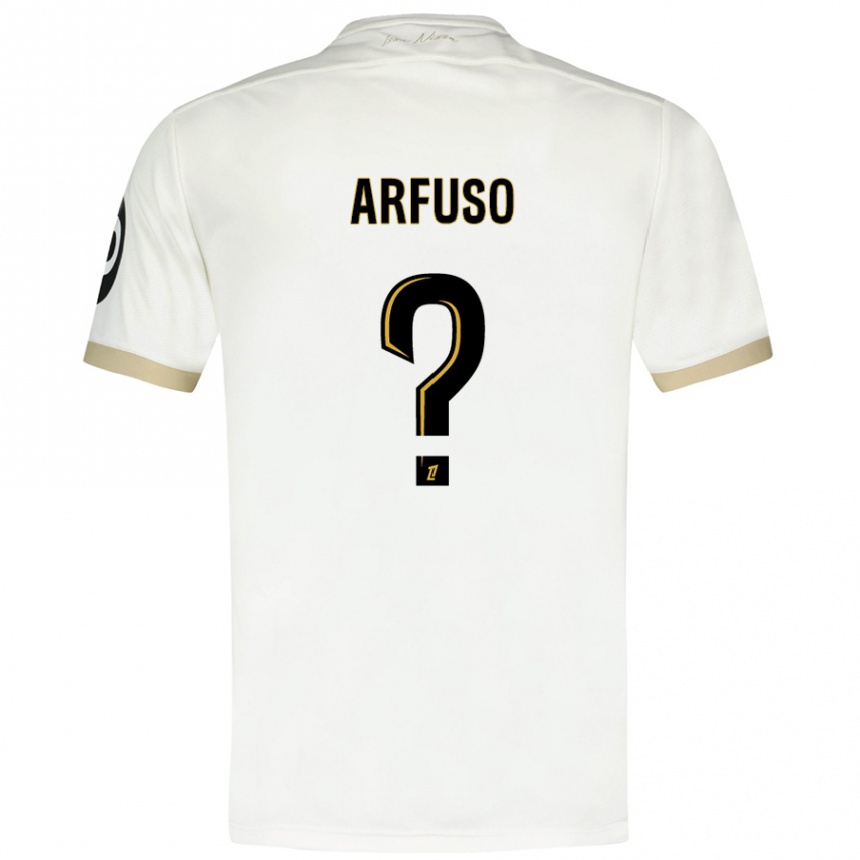 Niño Fútbol Camiseta Vincenzo Arfuso #0 Blanco Dorado 2ª Equipación 2024/25 México