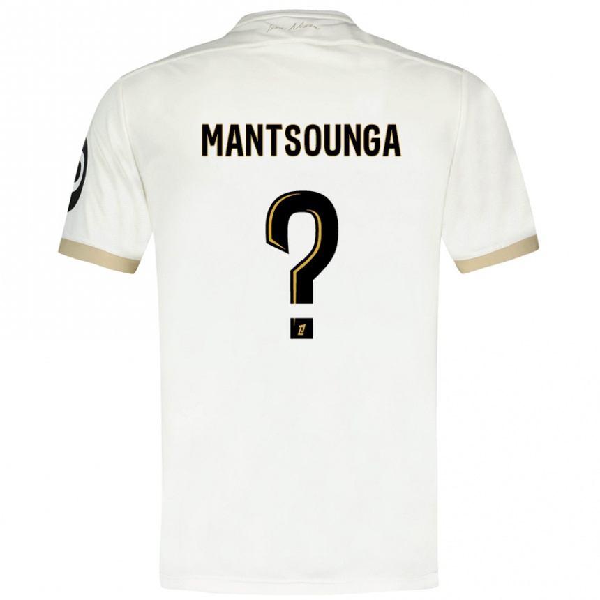 Niño Fútbol Camiseta Brad-Hamilton Mantsounga #0 Blanco Dorado 2ª Equipación 2024/25 México