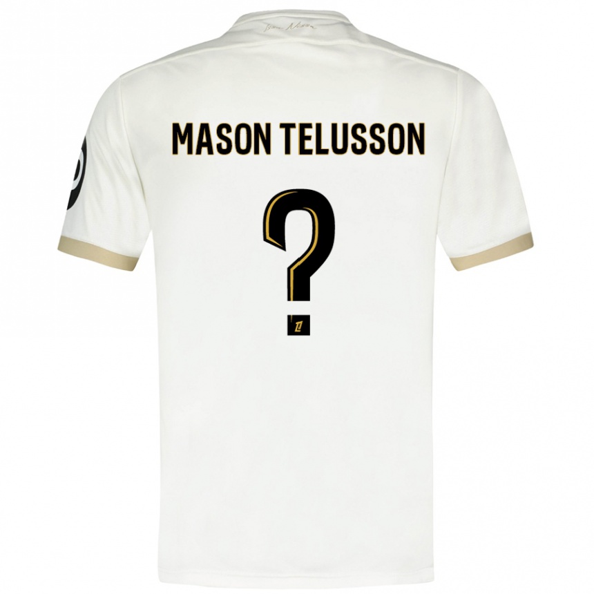 Niño Fútbol Camiseta Jah Mason Telusson #0 Blanco Dorado 2ª Equipación 2024/25 México