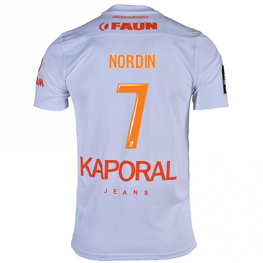 Niño Fútbol Camiseta Arnaud Nordin #7 Blanco 2ª Equipación 2024/25 México