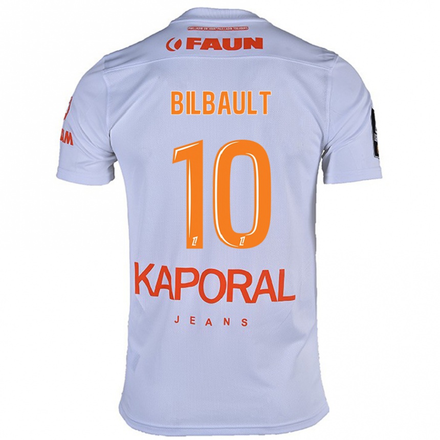 Niño Fútbol Camiseta Charlotte Bilbault #10 Blanco 2ª Equipación 2024/25 México