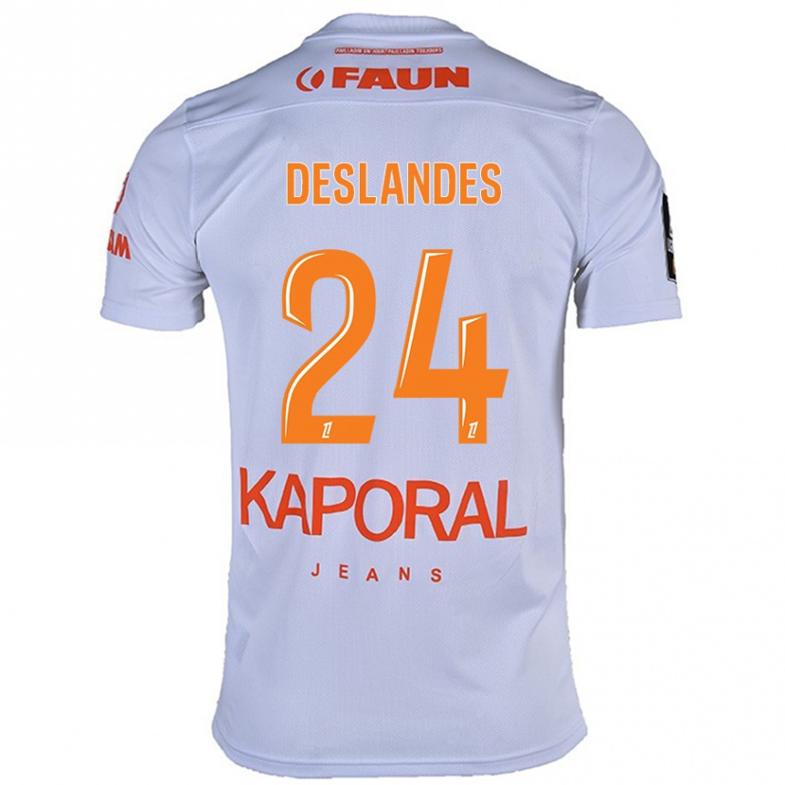 Niño Fútbol Camiseta Océane Deslandes #24 Blanco 2ª Equipación 2024/25 México