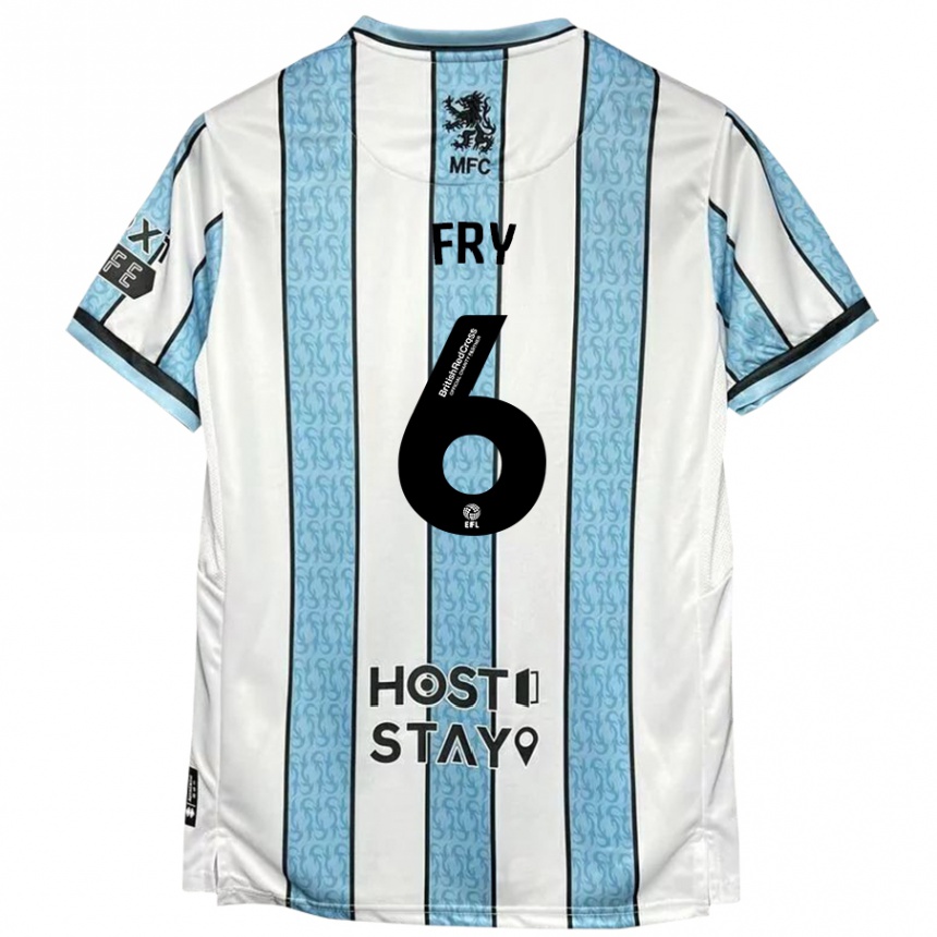 Niño Fútbol Camiseta Dael Fry #6 Blanco Azul 2ª Equipación 2024/25 México