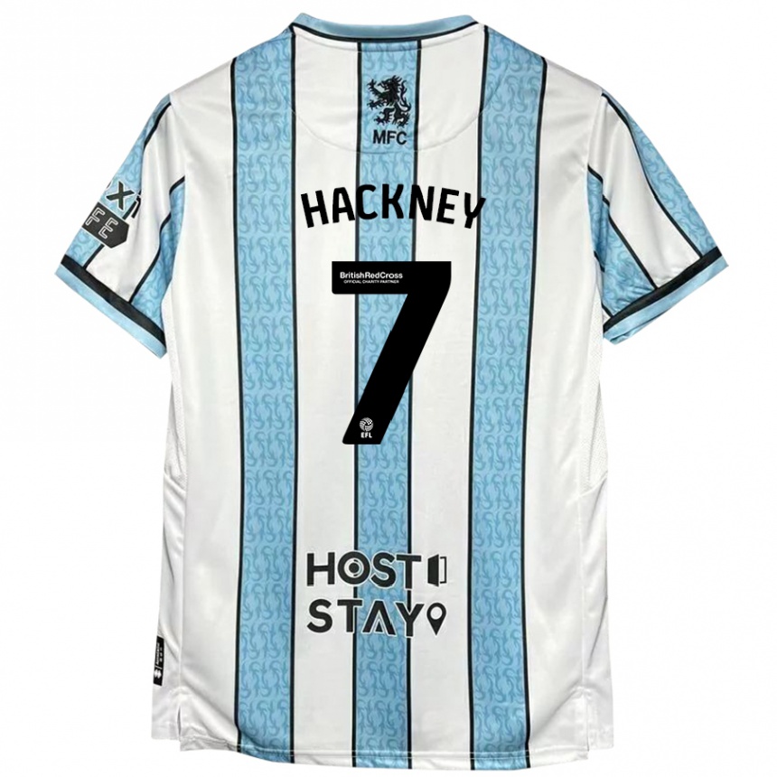 Niño Fútbol Camiseta Hayden Hackney #7 Blanco Azul 2ª Equipación 2024/25 México